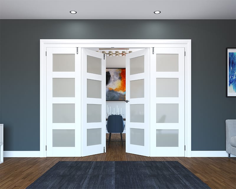 Calibre White Primed 4 Light Frosted 2216mm