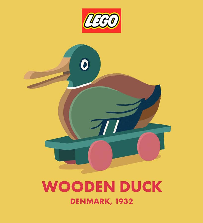 Lego Wooden Duck Illustration