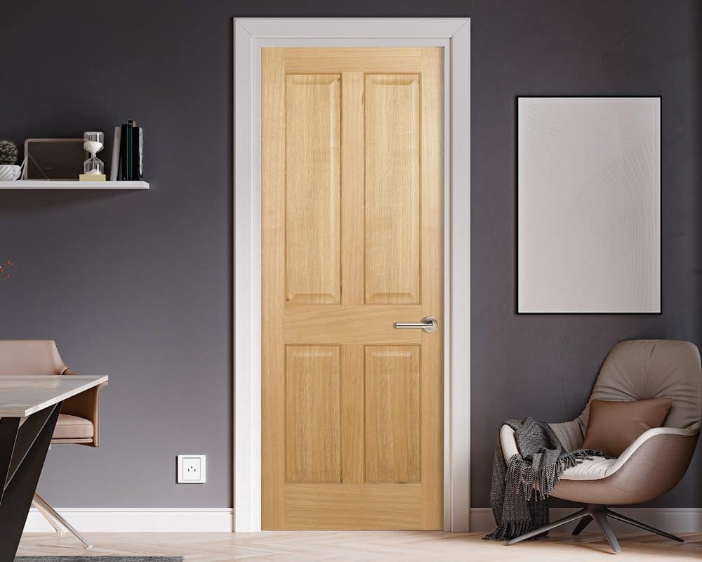 Regency 4 Panel Unfinished Oak Door Regency 4 Panel Unfinished Oak Door