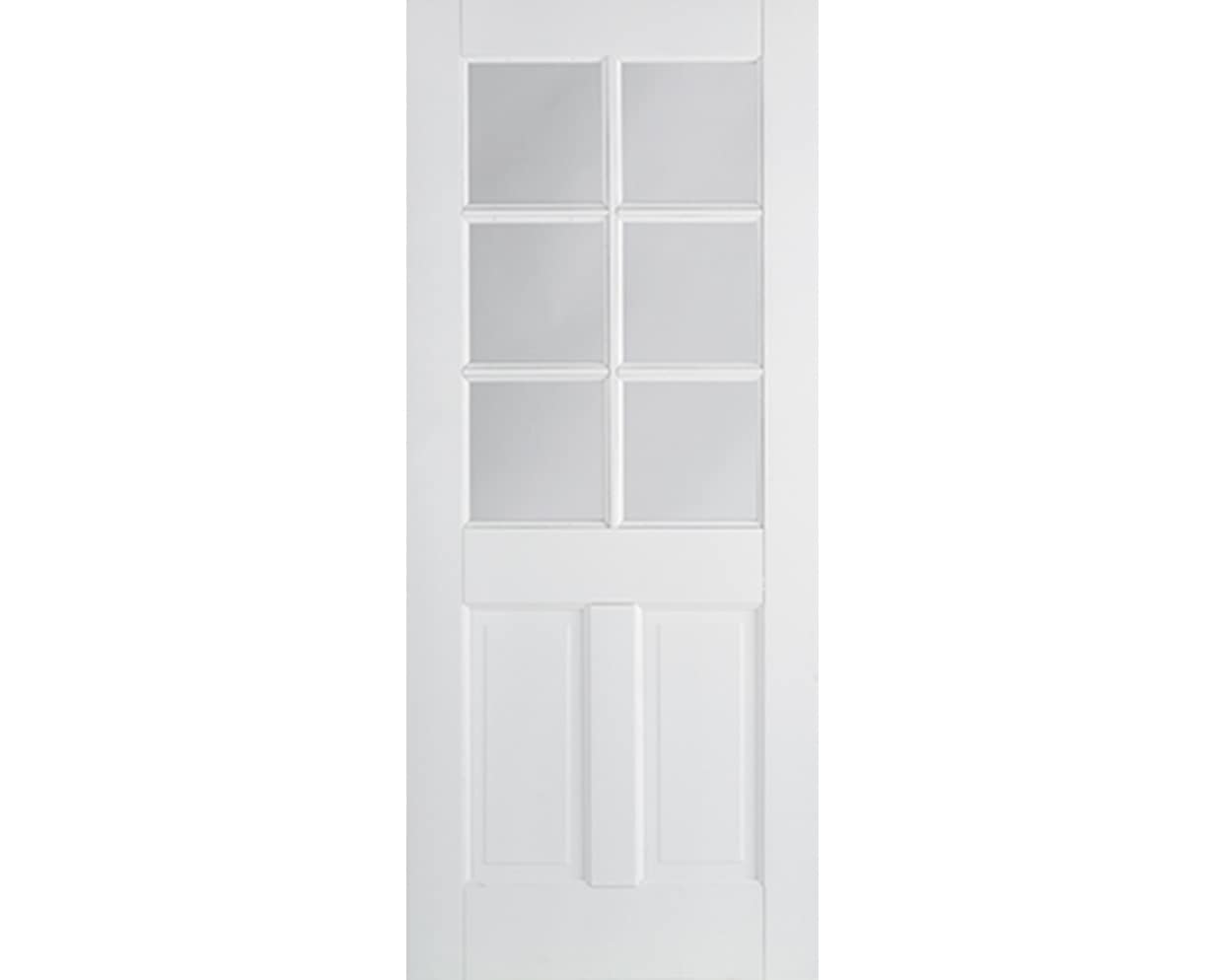 Canterbury White 2 Panel 6L Glazed Door Canterbury White 2 Panel 6L Glazed Door