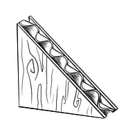 a cross section of the inside of a hollow core door