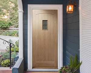 78 x 33 Croft Unfinished Oak External Front Door - Installed