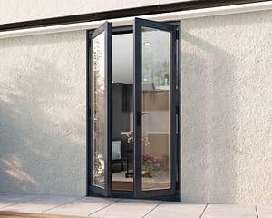 Grey French Doors