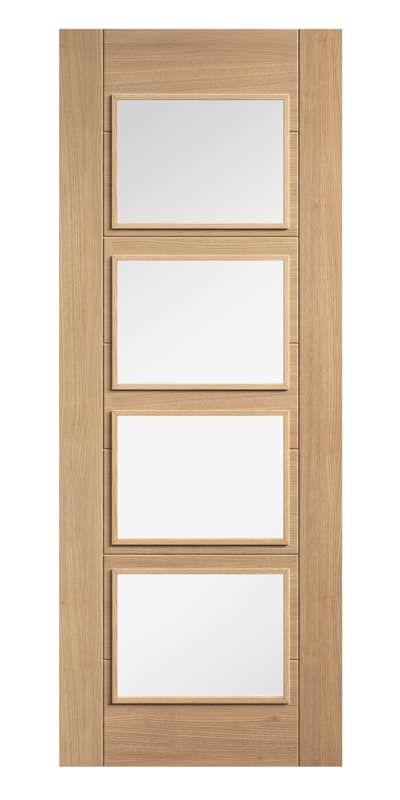 Oak Carini Glazed 4 Light Door Oak Carini Glazed 4 Light Door