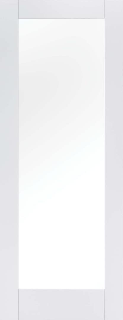 White Pattern 10 Glazed 1 Light Clear Door White Pattern 10 Glazed 1 Light Clear Door