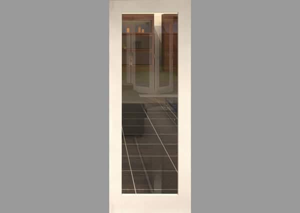 Shaker Glazed 1 Light White Primed Door Shaker Glazed 1 Light White Primed Door