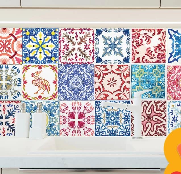 Moroccan 15cm x 15cm PVC Peel & Stick Mosaic Tile