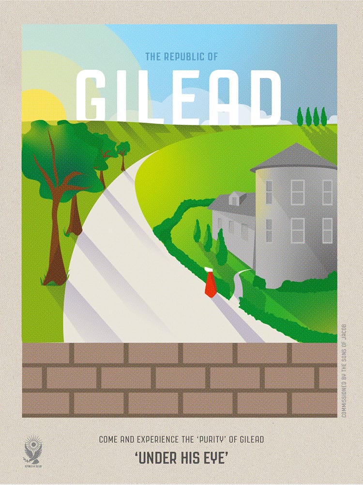 vintage travel poster for Gilead, The Handmaid's Tale