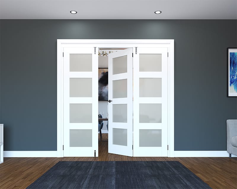 Calibre White Primed 4 Light Frosted 1682mm